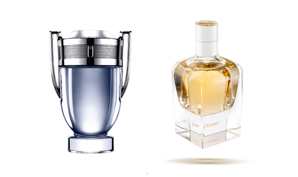 Invictus de Paco Rabanne, et Jour d'Hermès.